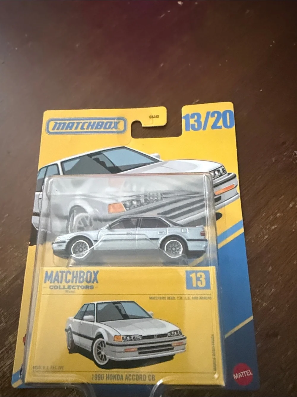Matchbox 1990 Honda Accord CB Die-Cast Toy Car - White